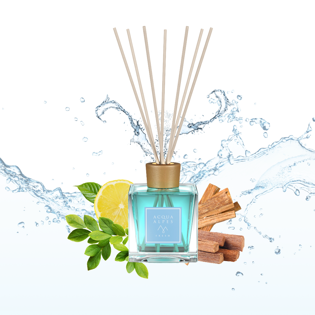 Duftnoten des Raumdufts Fresh: Zitronenblatt, Zedernholz, Sandelholz, grüne & marine Noten